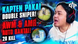 Kapten Pakai Double Sniper AWM & AMR, Auto Bantai! 28 Kill | PUBG Mobile Indonesia