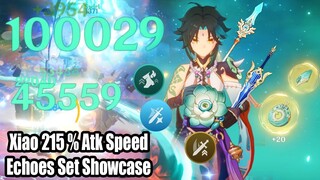 This is What 215% Atk Speed Xiao & Echoes Set Look Like - Normal Atk Style Xiao Showcase