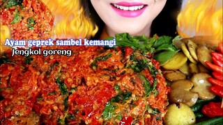 ASMR AYAM GEPREK SAMBEL KEMANGI, JENGKOL GORENG | ASMR MUKBANG INDONESIA