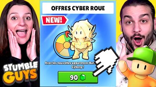 NOUVELLE ROUE SPECIALE CYBER AVEC DES NOUVEAUX SKINS SUR STUMBLE GUYS !