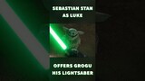 Sebastian Stan As Luke Skywalker Offers Grogu His Lightsaber