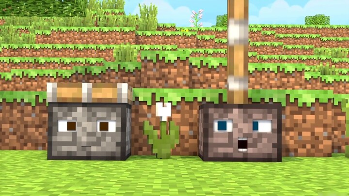 Versi sulih suara Minecraft "Block Family 58": Bisakah piston mendorong balok keluar dari batas?