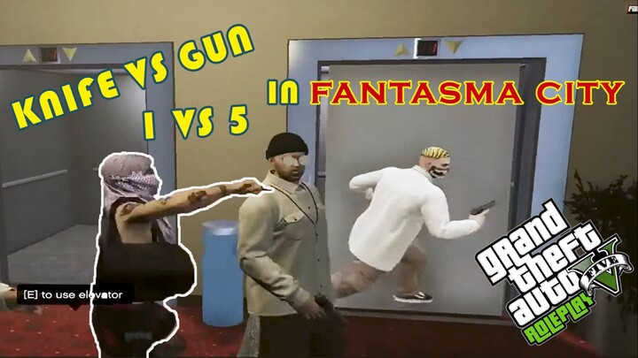 14K vs PILYO - KNIFE vs GUN | FANTASMA CITY - GTA 5