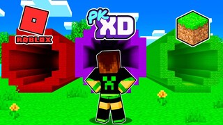 NÃO ESCOLHA O TÚNEL ERRADO DOS JOGOS NO MINECRAFT! (ROBLOX, PKXD, MINE)