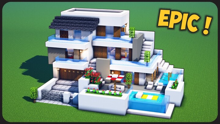 Cara Membuat Rumah Modern Sultan 3 Lantai ! || Minecraft Modern Pt.100