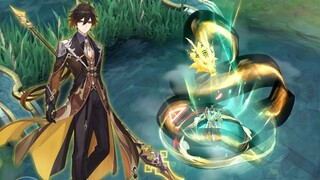 Script Skin Zilong As Zhongli [Genshin Impact] Full Effects | No Password - Mobile Legends