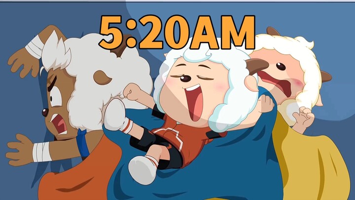 Pleasant Goat: I went to bed at 5:20 and woke up at 13:14