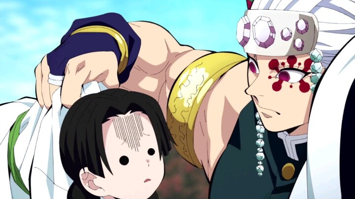 The relationship between the three little ones and Uzui Tengen is unusual.