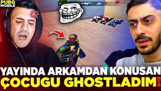 YAYINDA ARKAMDAN KONUŞAN ÇOCUĞU GHOSTLADIM !! YAYINDA KAVGA ÇIKTI 🤬 PUBG MOBİLE