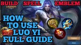 How to use Luo Yi guide & best build mobile legends ml
