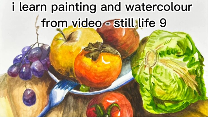 i learn painting and watercolour from video - still life 9