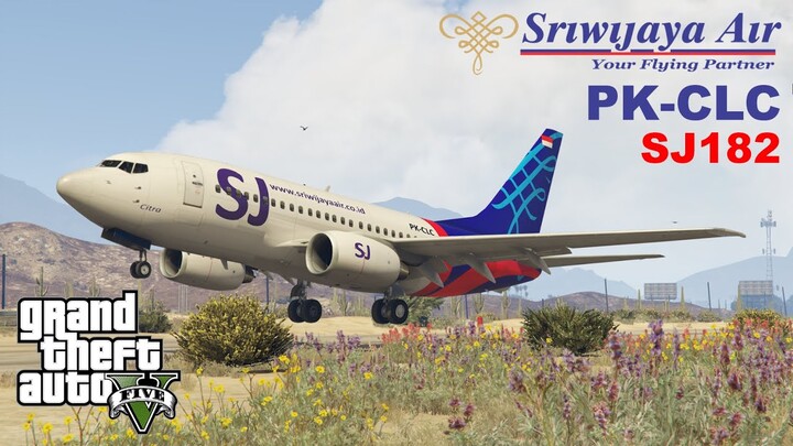 Review Mod GTA 5 Pesawat Sriwijaya Air PK-CLC (SJ 182) Boeing 737-600