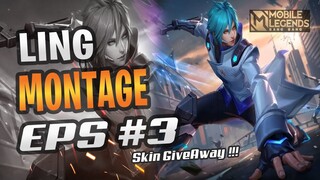 LING FAST HAND MONTAGE # 3 | LING COSMO GUARD | SKIN GIVEAWAY | MOBILE LEGENDS BANG BANG