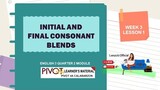 ENGLISH 3 | INITIAL AND FINAL CONSONANT BLENDS | QUARTER 2 -WEEK 3- Lesson 2 | MELC BASED –PIVOT
