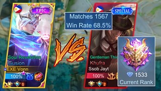 GUSION ULTRA FASTHAND VS KHUFRA PRO SETTER🔥 High Rank Pro Player vs Underrated Gusion