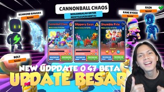 UPDATE BESAR ! NEW UPDATE STUMBLE GUYS 0.47 BETA - 18 SKIN BARU,8 ANIMASI,16 EMOJI BARU,3 EVENT BARU