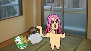 [JoJo | Fanart] Diavolo Makan Soba Instan Meme