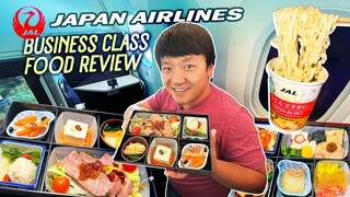 UNLIMITED JAPANESE SEAFOOD & CURRY! Japan Airlines New York to Singapore Business Class  FOOD REVIEW