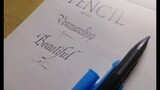 [Kaligrafi]Cra menulis Kaligrafi Bahasa Inggris dengan Pensil