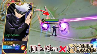 XAVIER NEW GOJO SATORU SKIN GAMEPLAY!🔥YOWAI MO!😳