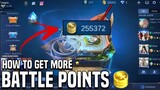 How to Get BATTLE POINTS FAST Naturally in MOBILE LEGENDS 2020