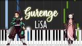 Gurenge (紅蓮華) - LiSA | Demon Slayer: Kimetsu no Yaiba OP | Piano Tutorial