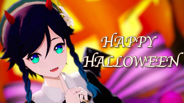 [Genshin Impact MMD/Modified Distribution/Little Devil Wendy/4k]Happy Halloween
