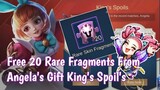 Free 20 Rare Fragments from Angela's Gift King's Spoil's in Mobile Lehgends Claim now