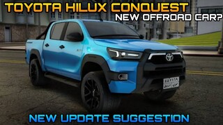 New Update 4.8.5.1 Toyota Hilux Conquest in Car Parking Multiplayer | New Offroad Car Suggestion