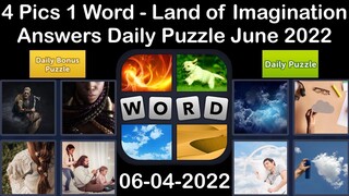 4 Pics 1 Word - Land of Imagination - 04 June 2022 - Answer Daily Puzzle + Bonus Puzzle