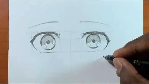 Easy anime eyes drawing | for beginners