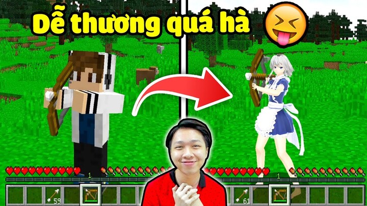 Minecraft Mọi Thứ Là CON GÁI ?? Có Thật 100% !! Vinh Cười Đau Bụng Luôn Đó !! MÀ RẤT DỄ THƯƠNG LUÔN