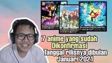 7 Anime yang sudah Dikonfirmasi Tanggal Rilisnya dibulan Januari 2021 ||Part 1?