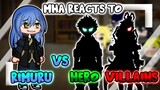 MHA/BNHA Reacts To Rimuru Tempest VS. Heroes and Villains || Gacha Club ||