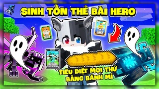 Minecraft nhưng Sinh Tồn Thẻ Bài Hero Team | Siro Tiêu Diệt Warden và Ender Dragon Bằng Bánh Mì