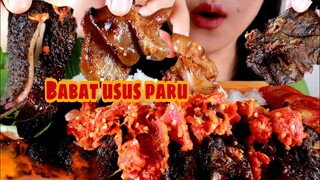 EKSTRIM ASMR BABAT USUS PARU SAMBEL KOREK SUPER PEDAS | ASMR MUKBANG INDONESIA