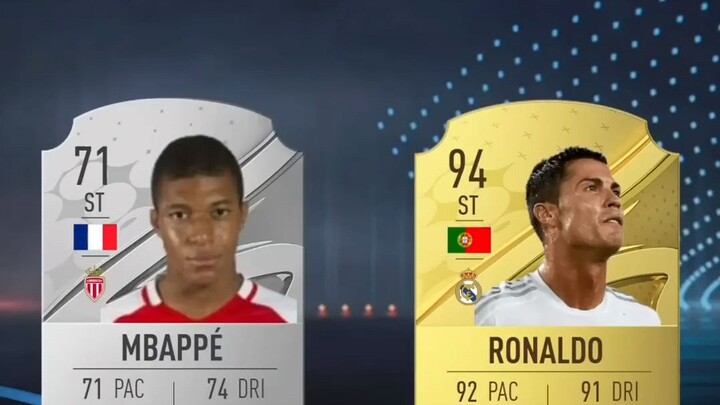 Mbappé vs Cristiano Ronaldo Fifa Card Evolution