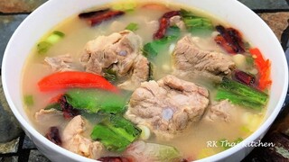 ต้มแซ่บกระดูกหมูอ่อน แซ่บเว่อร์สะใจ Spicy Pork Ribs Soup.| Thai Food