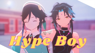 MMD Genshin Impact เกนชินอิมแพ็ค Hype Boy『Venti & Xiao』(4K 60FPS)