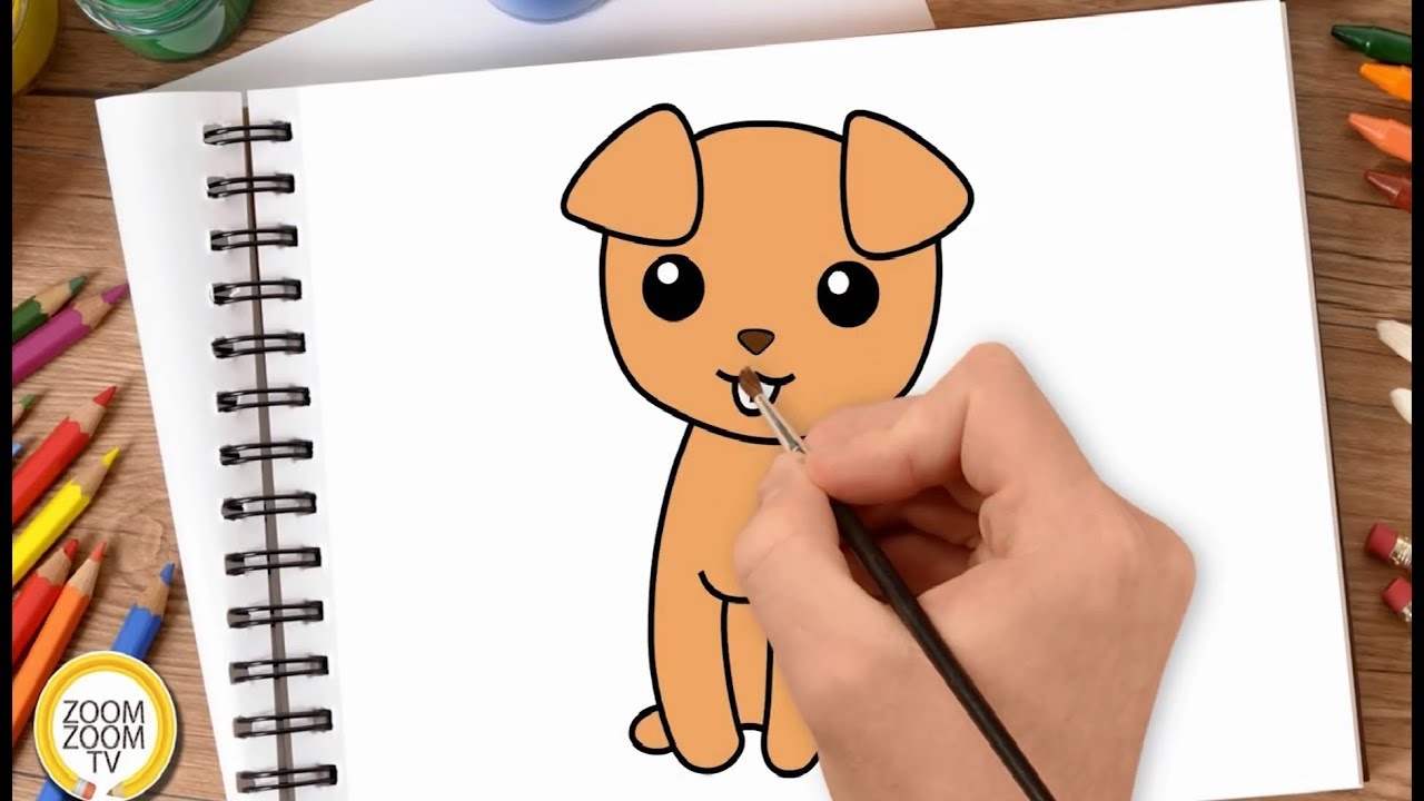 Hãy chiêm ngưỡng bức tranh vẽ con chó đáng yêu này! Với màu sắc tươi sáng và các chi tiết tinh tế, chú chó này chắc chắn sẽ khiến bạn cười toe toét.