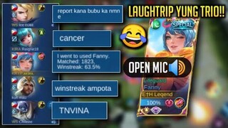 TRIONG GALIT NA GALIT SA WINRATE KO 😂 | OPEN MIC | FANNY PRANK | Mobile Legends Bang Bang