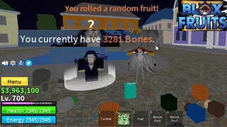 Getting RANDOM FRUITS using BONES in BLOXFRUITS