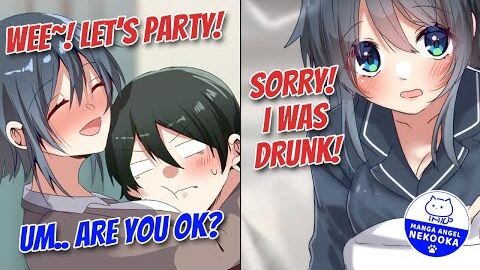 【Manga】Beautiful neighbor was so wasted that she accidentally came into my apartment and embraced me