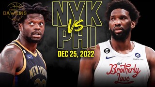 Philadelphia 76ers vs New York Knicks Full Game Highlights | NBA Christmas 2022 | FreeDawkins