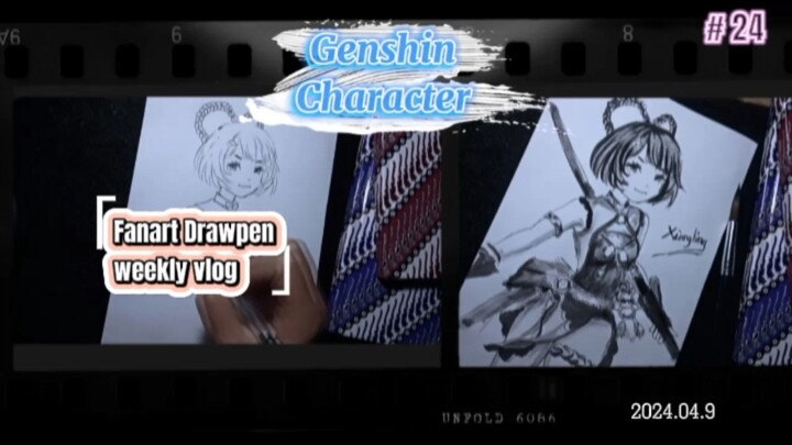 drawing Genshin Character ___🖋🖋🖋
