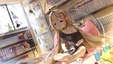 Manga cute girl character cuts