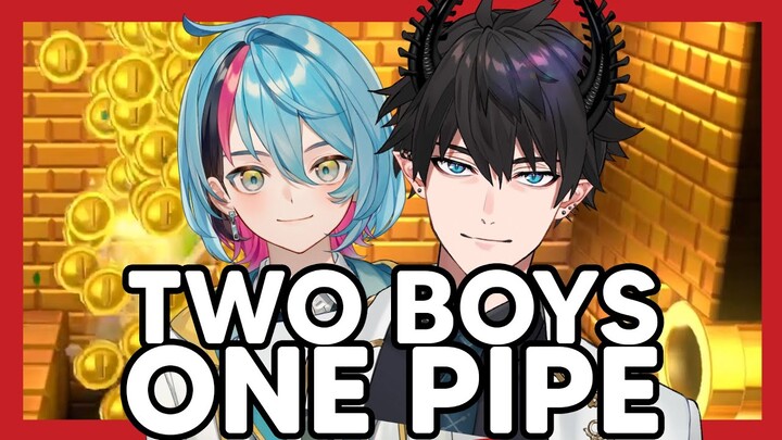 Kyo and Ren sharing pipes in Super Mario (Both POV) 【NIJISANJI EN】