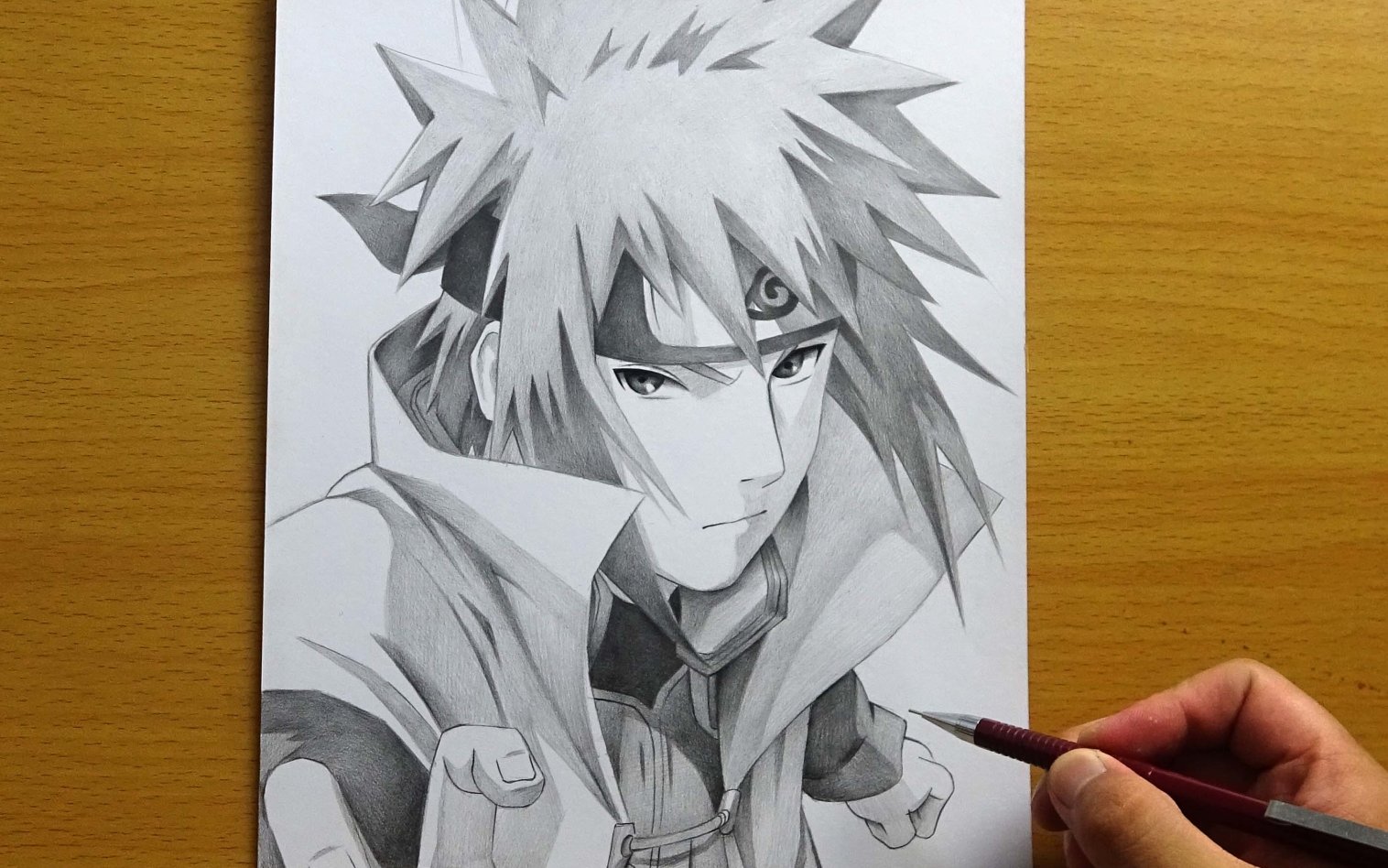Drawing Naruto\'s Minato Namikaze in 300 Minutes - Bilibili