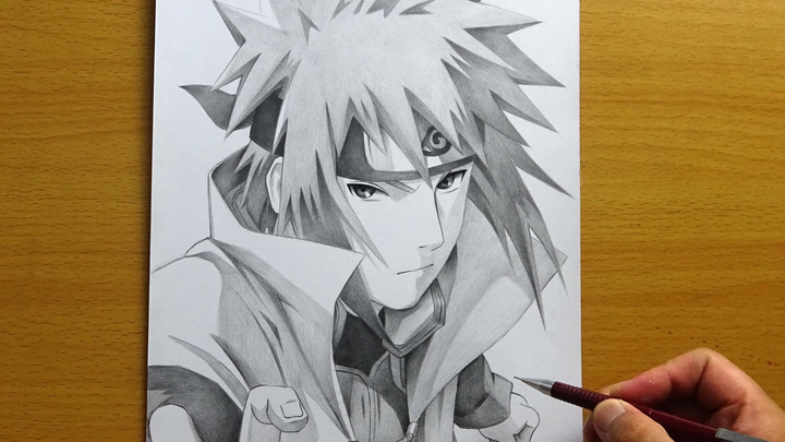 Menggambar Minato Namikaze dari Naruto dalam 300 Menit