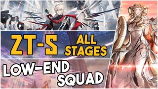 All ZT-S Stages + Challenge Mode | Low End Squad |【Arknights】